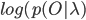 log(p(O|\lambda)