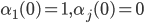 \alpha_1(0)=1,\alpha_j(0)=0