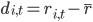 d_{i,t}=r_{i,t}-\bar{r}