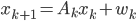 x_{k+1}=A_kx_k+w_k