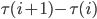 \tau(i+1)-\tau(i)