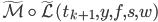 \widetilde{\mathcal{M}}\circ\widetilde{\mathcal{L}}(t_{k+1},y,f,s,w)